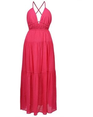 Smart and Joy Strappy Maxi Summer Dress - Red
