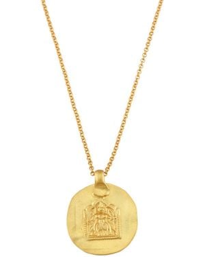 Opium Jewels Vintage Amulet Necklace Depicting A Devi Goddess - Metallic