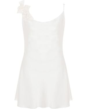Maison sél Lune Blanche Silk Dress - White