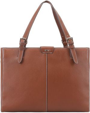 Paul Costelloe Argo Leather Tote - Brown