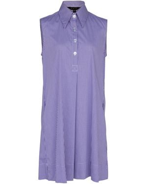 Le Réussi Italian Cotton Sleeveless Dress - Purple