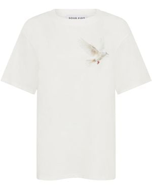 Sour Figs Flying Dove T-Shirt - White
