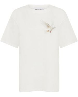 Sour Figs Flying Dove T-Shirt - White