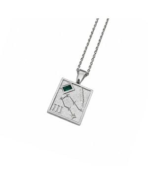 Cier Gemini Zodiac Necklace - White