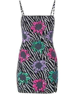 RaeVynn Paradis Dress With Palm Embellishment - Blue