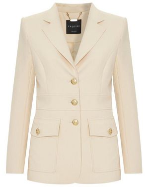 Exquise Neutrals Fitted Pocket Jacket – Ecru - Natural