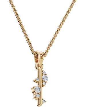 Aya Fine Jewelry Fourteen Kt Studio Inspired Diamond Pendant Necklace - Metallic