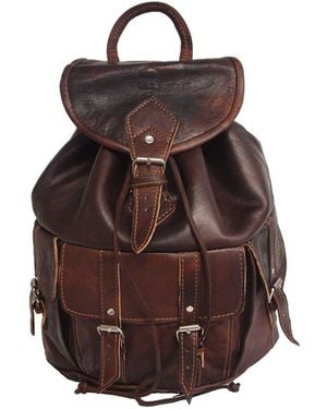 Berber Leather The Larache Large Rucksack - Brown