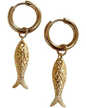 Sccollection Corfu Fish Earrings - Metallic