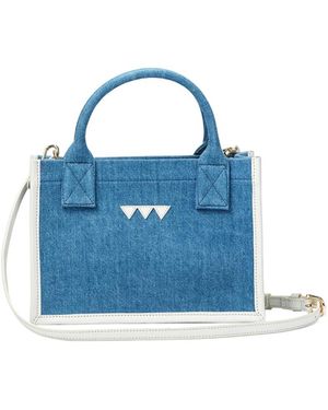 Get the Gallop Denim Small Tote With Details - Blue