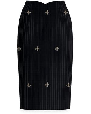 Castaneda Tailored Straight Skirt - Black