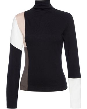 LAHIVE Taron Colour Block Jumper - Blue