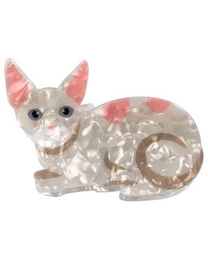 Gold Trip Sphinx Cat Claw Clip - Pink