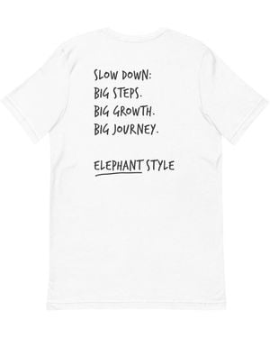 Anchor and Crew Think Ocean Elephant Aspirations Cotton Embroidered T-Shirt - White