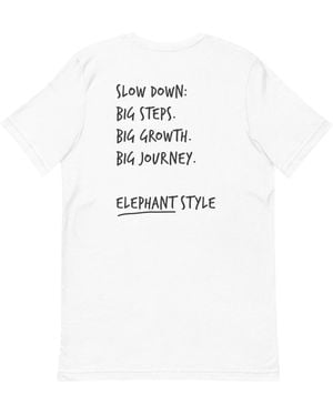 Anchor and Crew Think Ocean Elephant Aspirations Cotton Embroidered T-Shirt - White