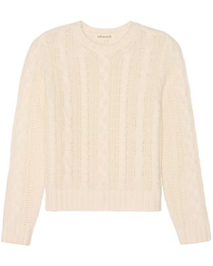Ellsworth & Ivey Neutrals Carolina Cable Knit Jumper - White
