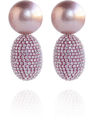 Saule Label Selena Clip-On Earrings - Purple