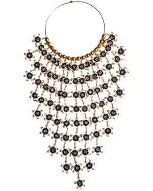 Iliana Arrazola Waterfall Blossom Necklaces, And, Glass Beads, Beaded Jewellery - Black