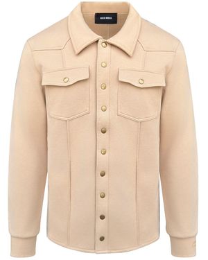 Nice Breed Neutrals Cream Button Up Sweatshirt - Natural
