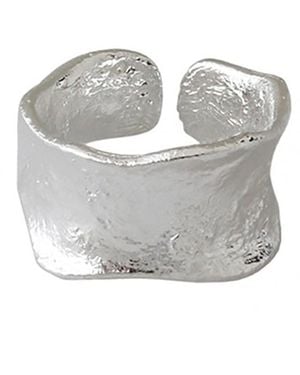 Janus Edinburgh Paria Achmelvich Brush Stroke Textured Chunky Open Ring - Gray