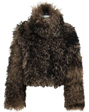 Maison sél Yumi Fur Jacket - Black