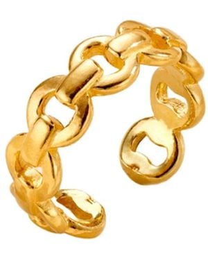 Posh Totty Designs Curb Link Open Ring - Metallic