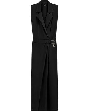 Nocturne Embellished Belt-Detail Maxi Dress - Black