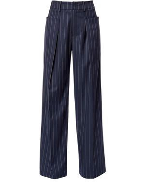 AGGI by HALEWSKI Stacey Mood Tennis Stripe Wide Pants - Blue