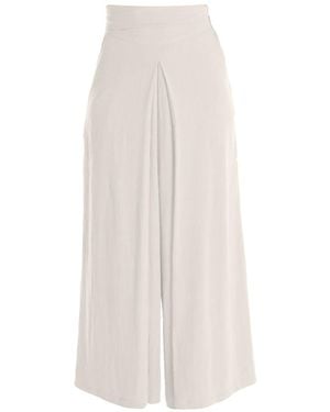 carlton jones Pleated Palazzo Pant - White