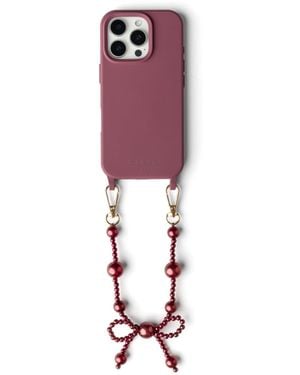 Cordée Cases Burgundy Phone Case + Phone Wristlet Strap - Purple