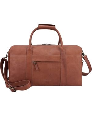 Paul Costelloe Andes Leather Holdall Bag - Brown