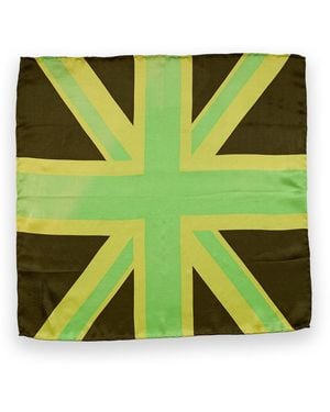 Gresham Blake Union Flag Pocket Square - Green