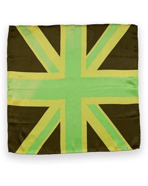 Gresham Blake Union Flag Pocket Square - Green