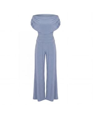 Atom Label Carbon Jumpsuit - Blue