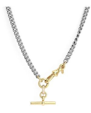 Hye Jane Jewelry Two-Tone Jett T-Bar Chain Necklace - Metallic