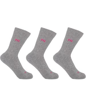 Peper Harow - Made in England Three Pack Recycled Sport Socks – - Grey