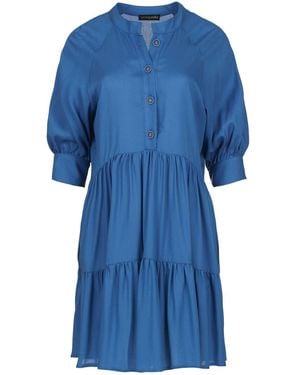 Conquista Loose Ruffle Dress - Blue