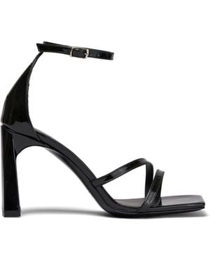 Il Fratellino Rebel Heart Heeled Ankle Strap Sandal - Black
