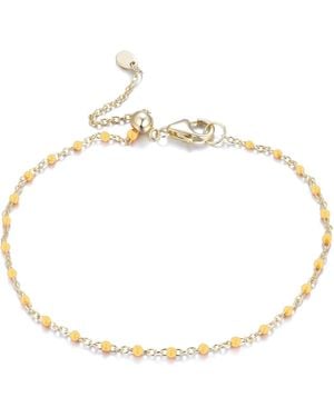 KAMARIA Enamel Beaded Chain Bracelet - Metallic