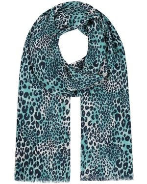 Mercy Delta Cashmere Signature Scarf Ravello Azure - Blue