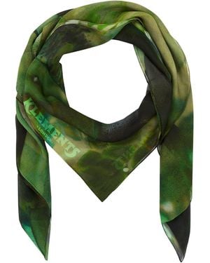 Klements Swamp Silk Chiffon Giant Scarf - Green