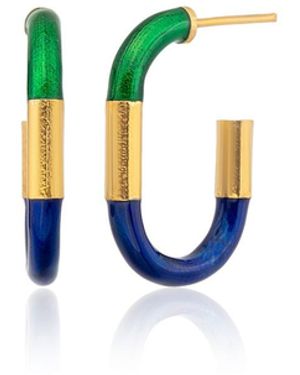 Milou Jewelry Sophia Hoop Earrings - Blue