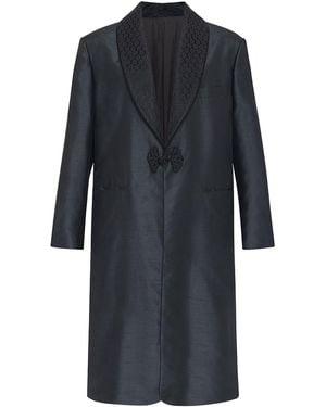 Ayana Designs Classic Smoking Long Jacket Godfather - Black