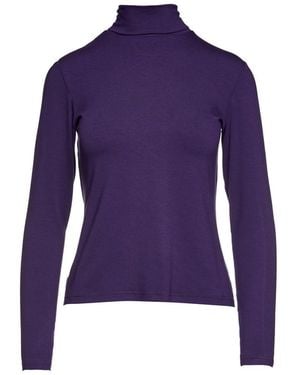 Conquista Long Sleeve Polo Neck Jumper - Purple