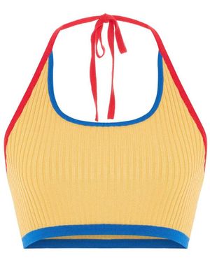 Maison sél Lisiére Knit Bralette - Blue