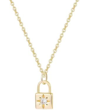 KAMARIA Lock Star Charm Necklace - Metallic