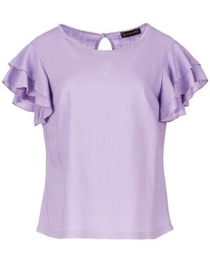 Conquista Frill Detail Lilac Top - Purple