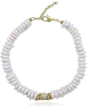 Bayemeyc Nymeris Chunky Pearl Choker Necklace - White