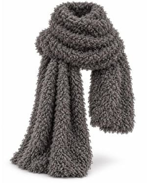 Julia Allert Curly-Textured Long Scarf – - Grey