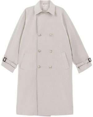Saint One Co. Neutrals Idols Trench Coat Stone X Onyx - Black